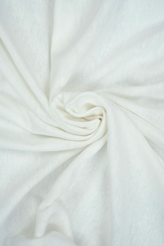 Dzianina lniana biała