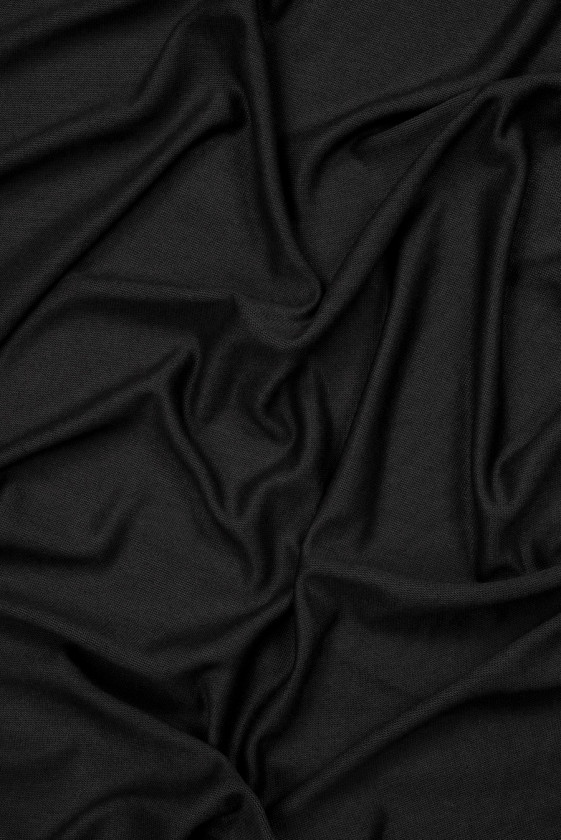 Dzianina lniana czarna