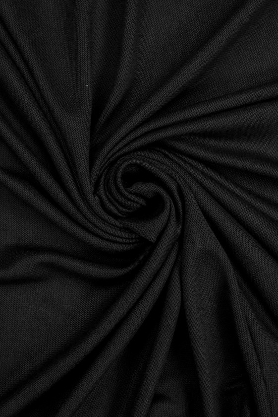 Dzianina lniana czarna