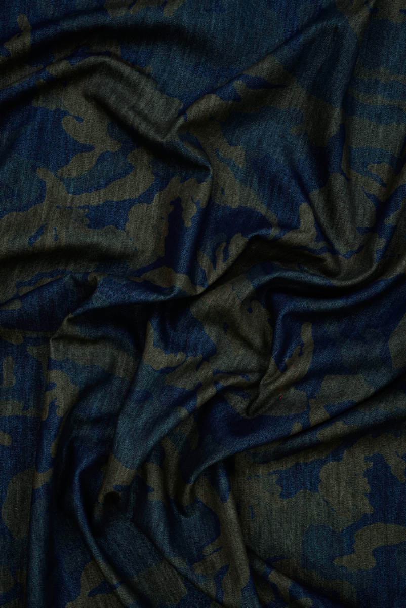 Jeans bawełniany a'la moro