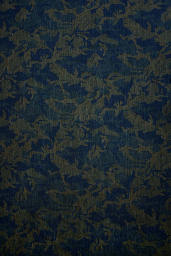 Jeans bawełniany a'la moro