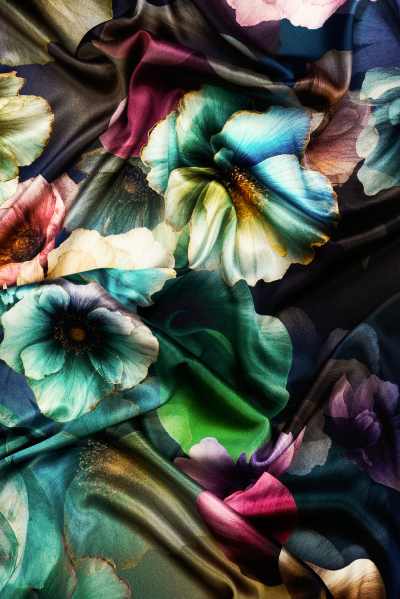 Satyna jedwabna duÅ¼e kwiaty