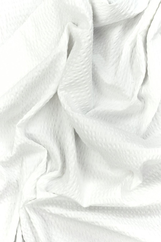 Tissu structuré avec coton blanc