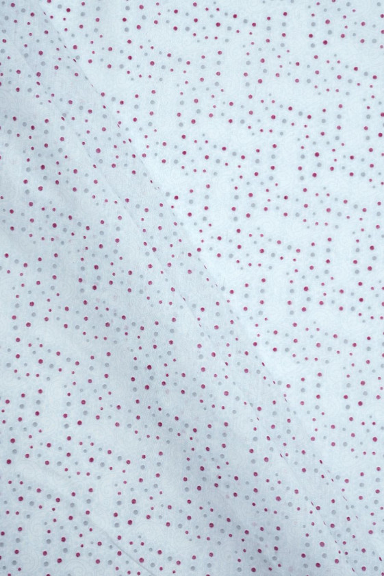 Polka dot silk-cotton blend