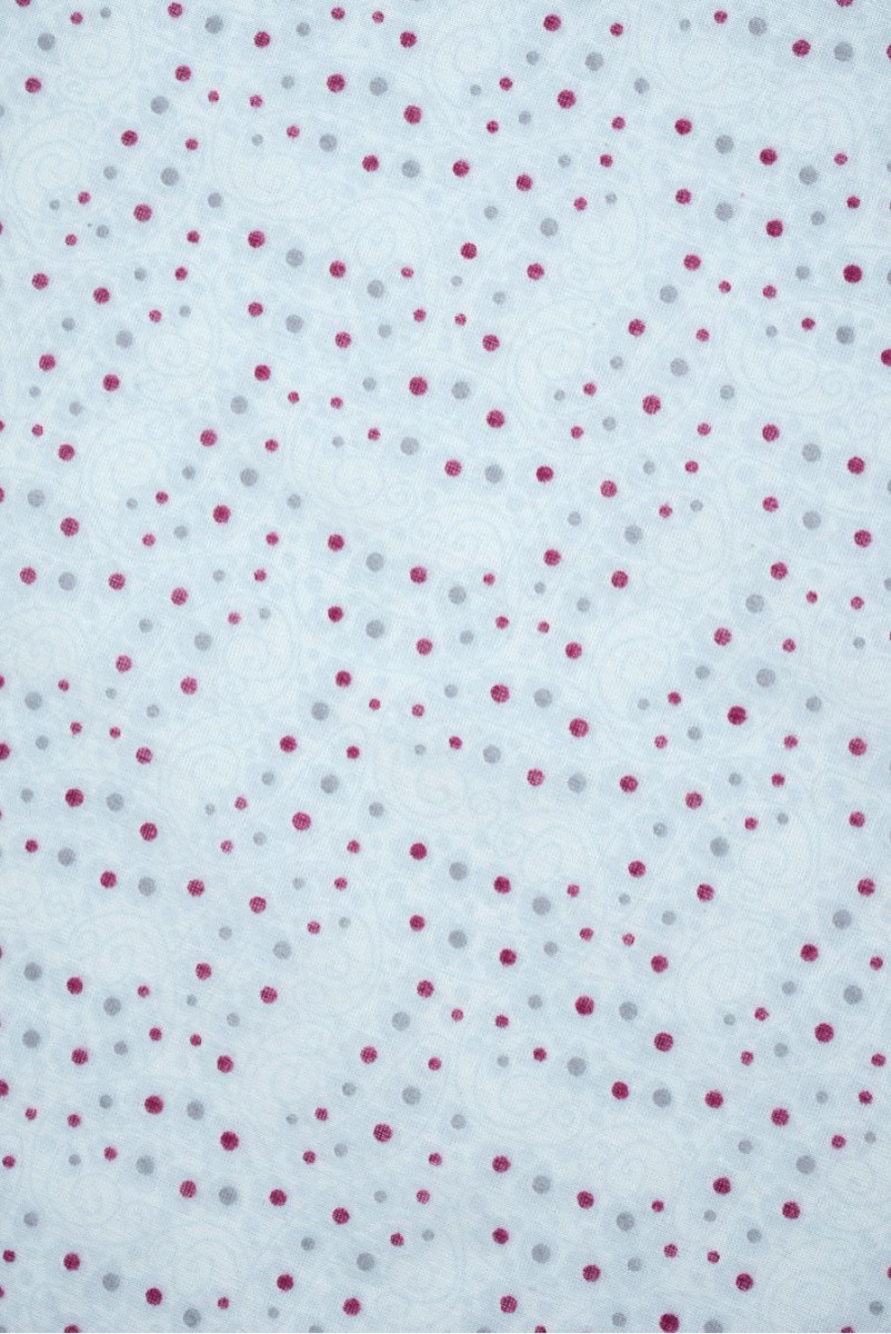 Batyst jedwabno-bawełniany w kropeczki