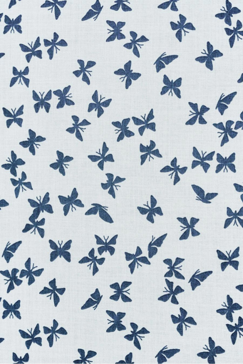 Baumwollbatist mit Schmetterlingen