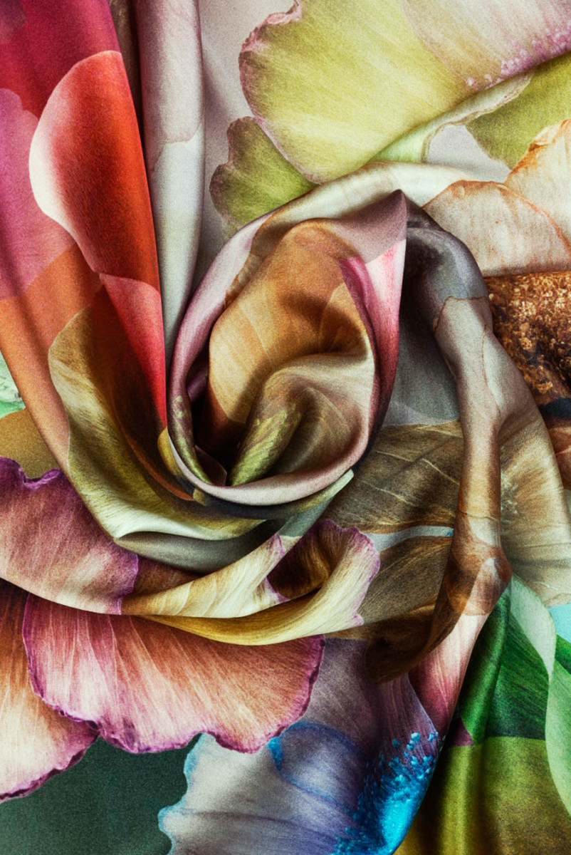 Satyna jedwabna duÅ¼e kwiaty