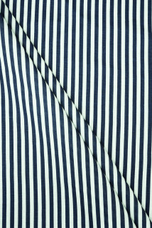 Linen with navy stripes
