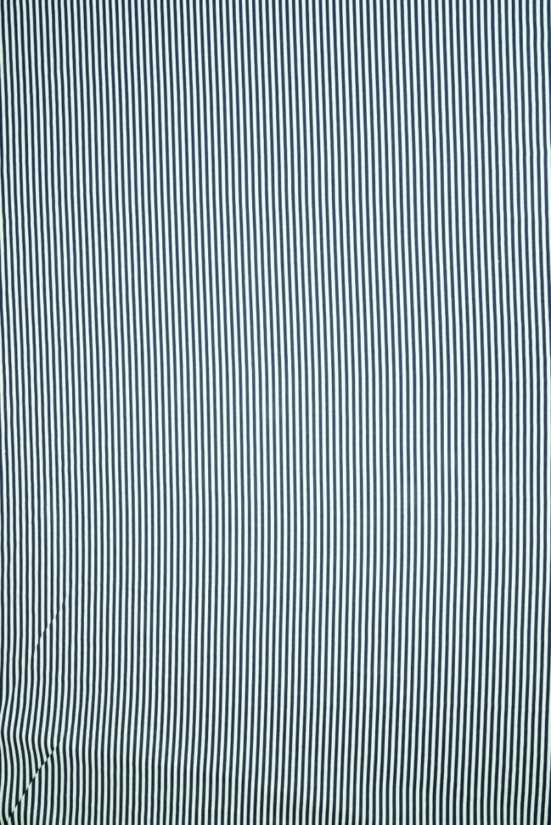 Len w granatowe paski