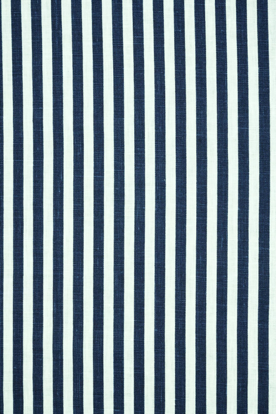 Len w granatowe paski