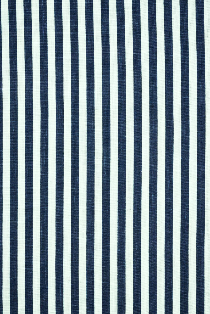 Len w granatowe paski