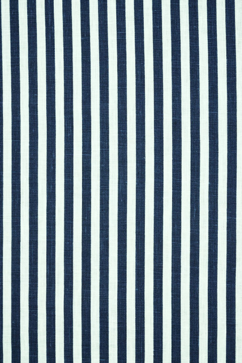 Linned i marineblå striber