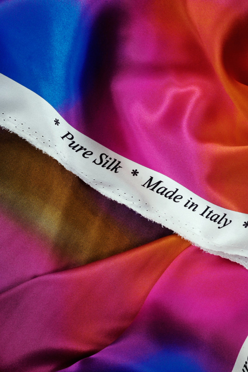 Satin di seta sfumato