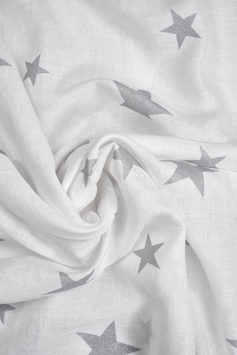 Linen with glitter stars