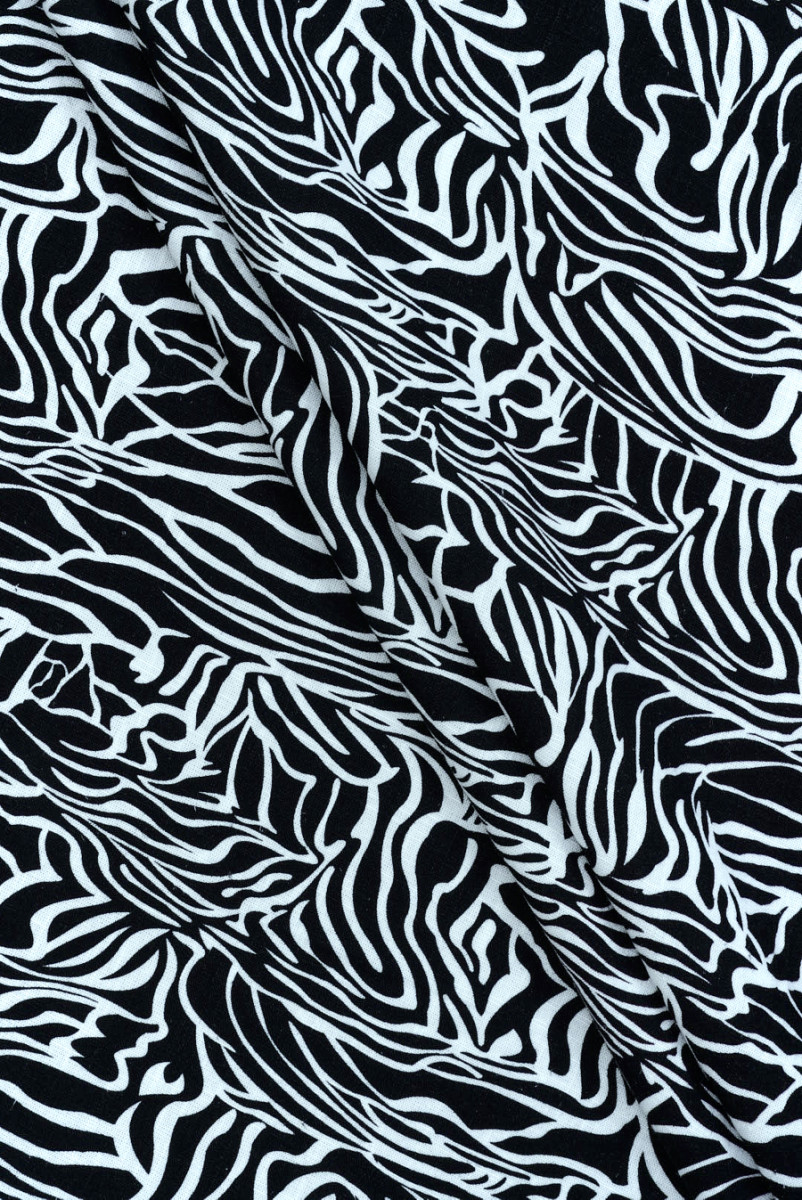 Wiskoza z lnem czarno-biaÅa abstrakcja