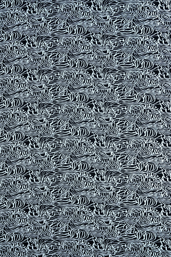 Viscosa con lino abstracción blanco y negro