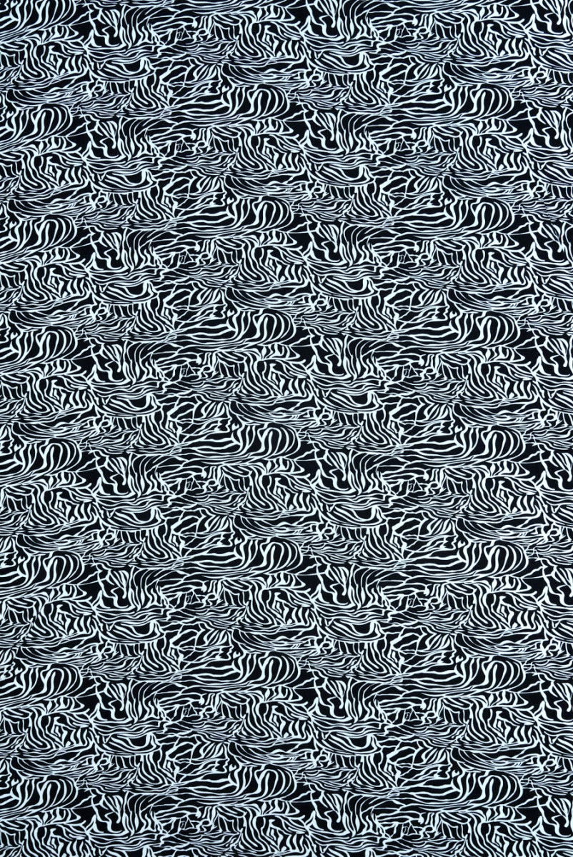 Viskose mit Leinen schwarz-weiße Abstraktion