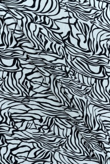 Viscosa con lino abstracción blanco y negro