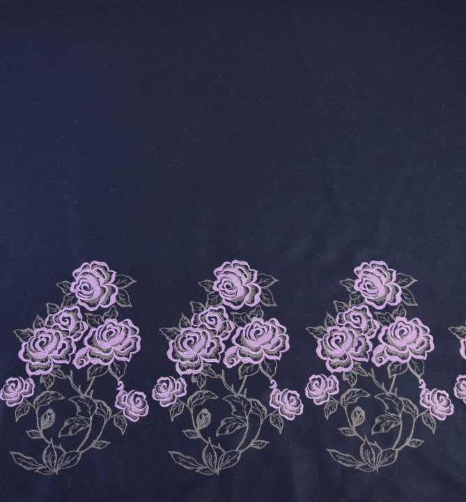 Coat wool with embroidery