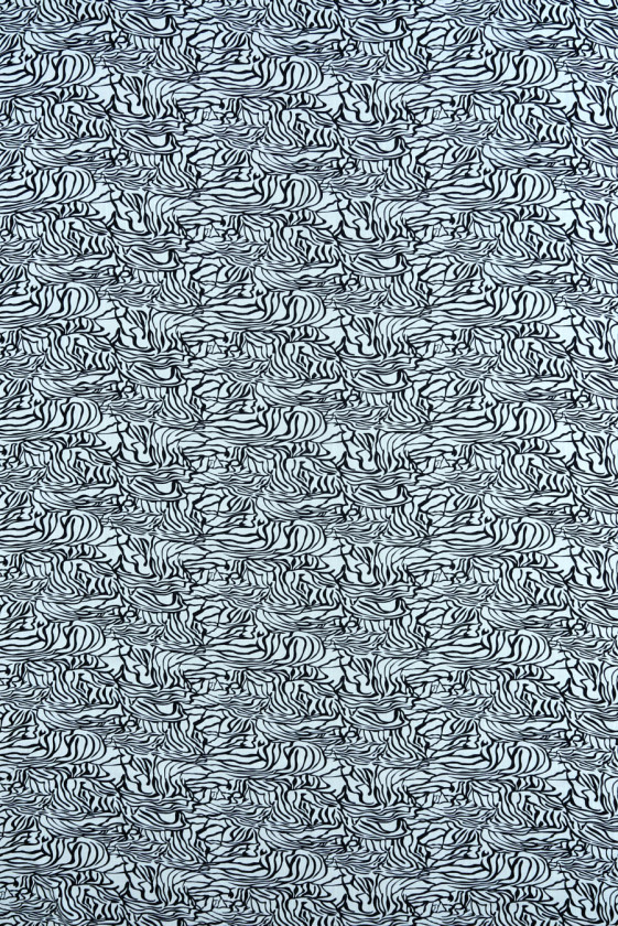 Wiskoza z lnem biało-czarna abstrakcja