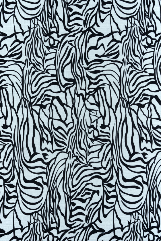 Wiskoza z lnem biało-czarna abstrakcja