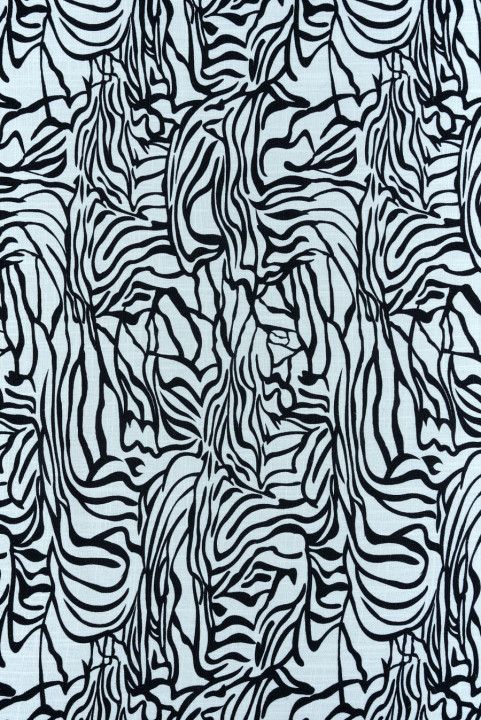 Viscosa con lino abstracción blanco y negro
