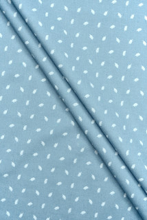 Coton chemisier bleu à plumes