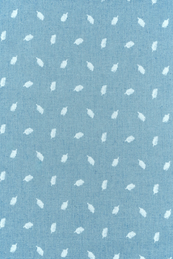 Bawełna koszulowa błękitna w piórka