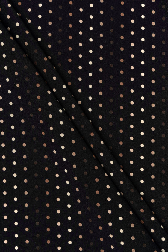 Krepa jedwabna czarna w...