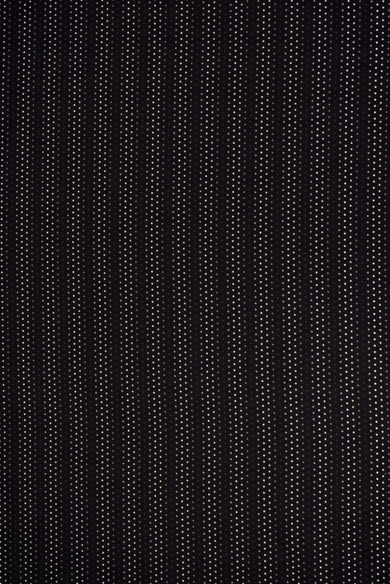 Krepa jedwabna czarna w cieniowane groszki