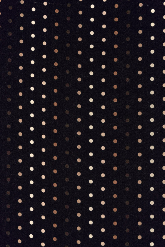 Krepa jedwabna czarna w cieniowane groszki