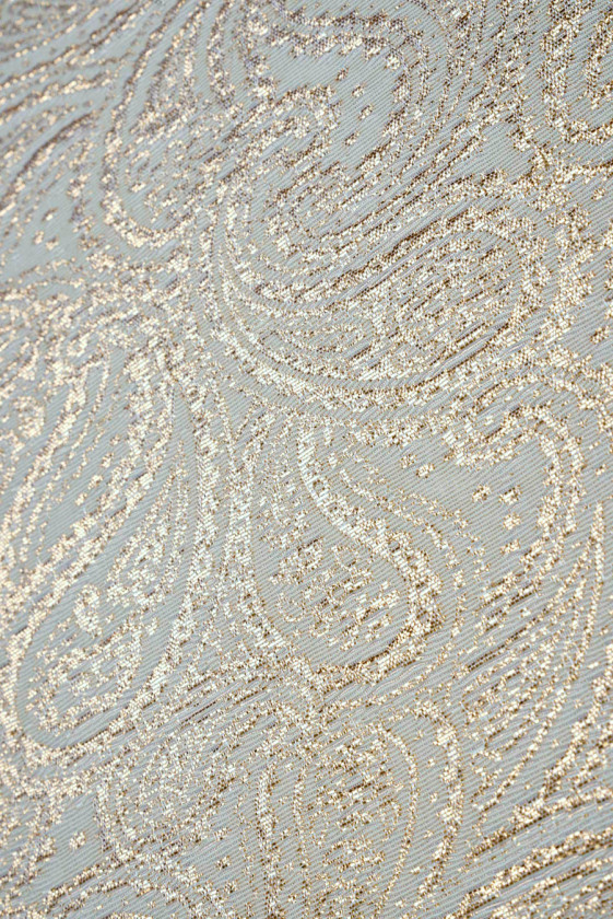 Żakard złoty paisley