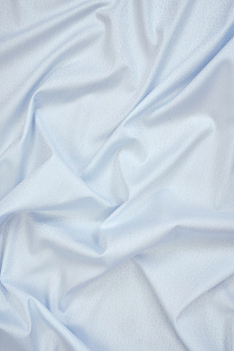 Coton chemisier bleu à motif léopard