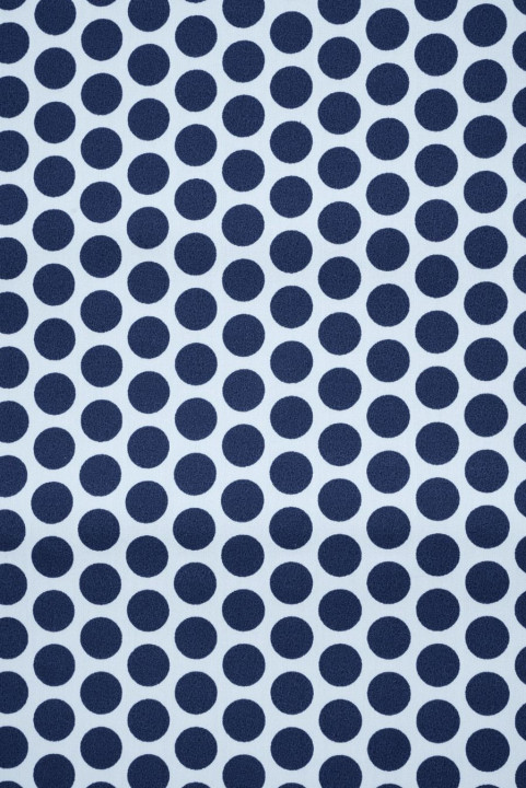 Coton chemise à pois bleu marine