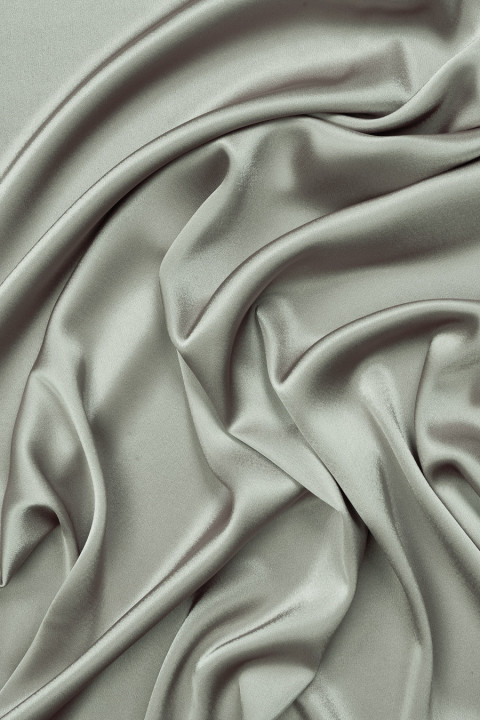 Satin réversible gris