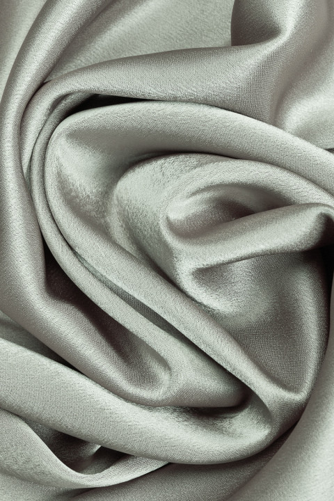 Satin réversible gris