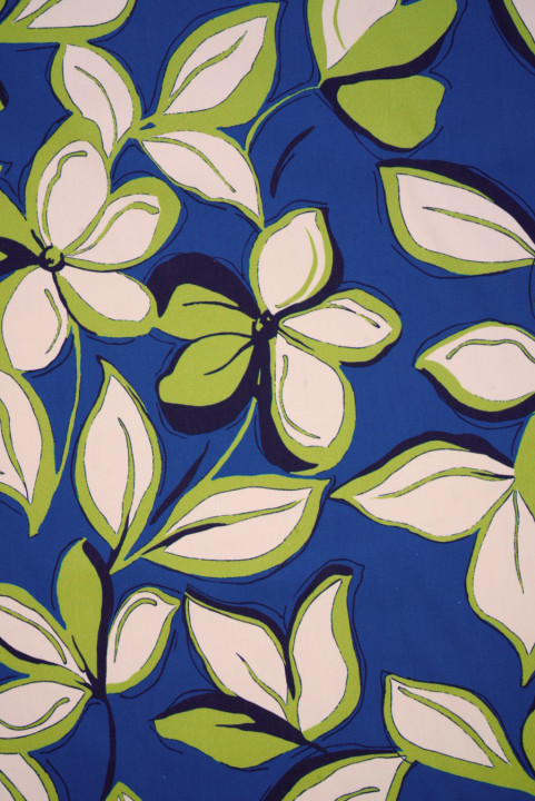 Stretch cotton with flowers