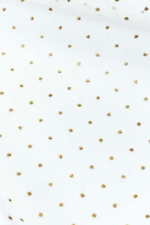 Mousseline viscose-soie à pois