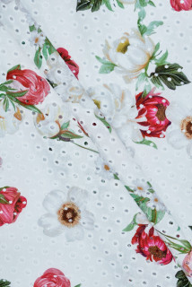 Coton richelieu à fleurs