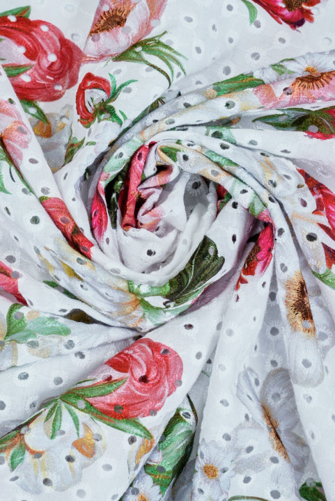 Richelieu pamut virágos