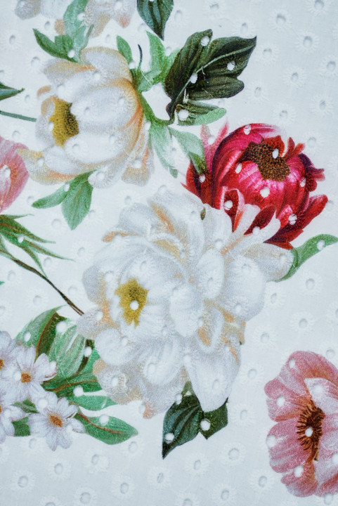 Algodón richelieu con flores
