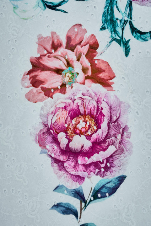 Richelieu-Baumwolle große Blumen