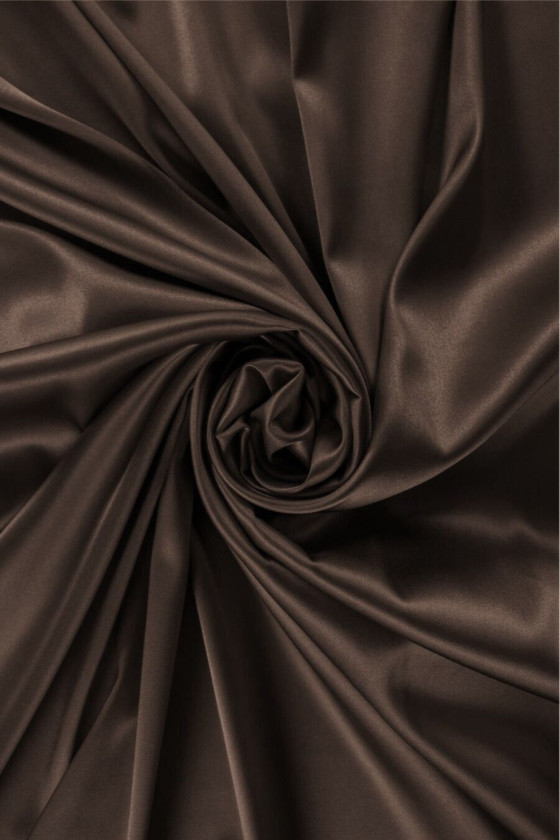 Silk Satin Brown – Grau COUPON 60 cm