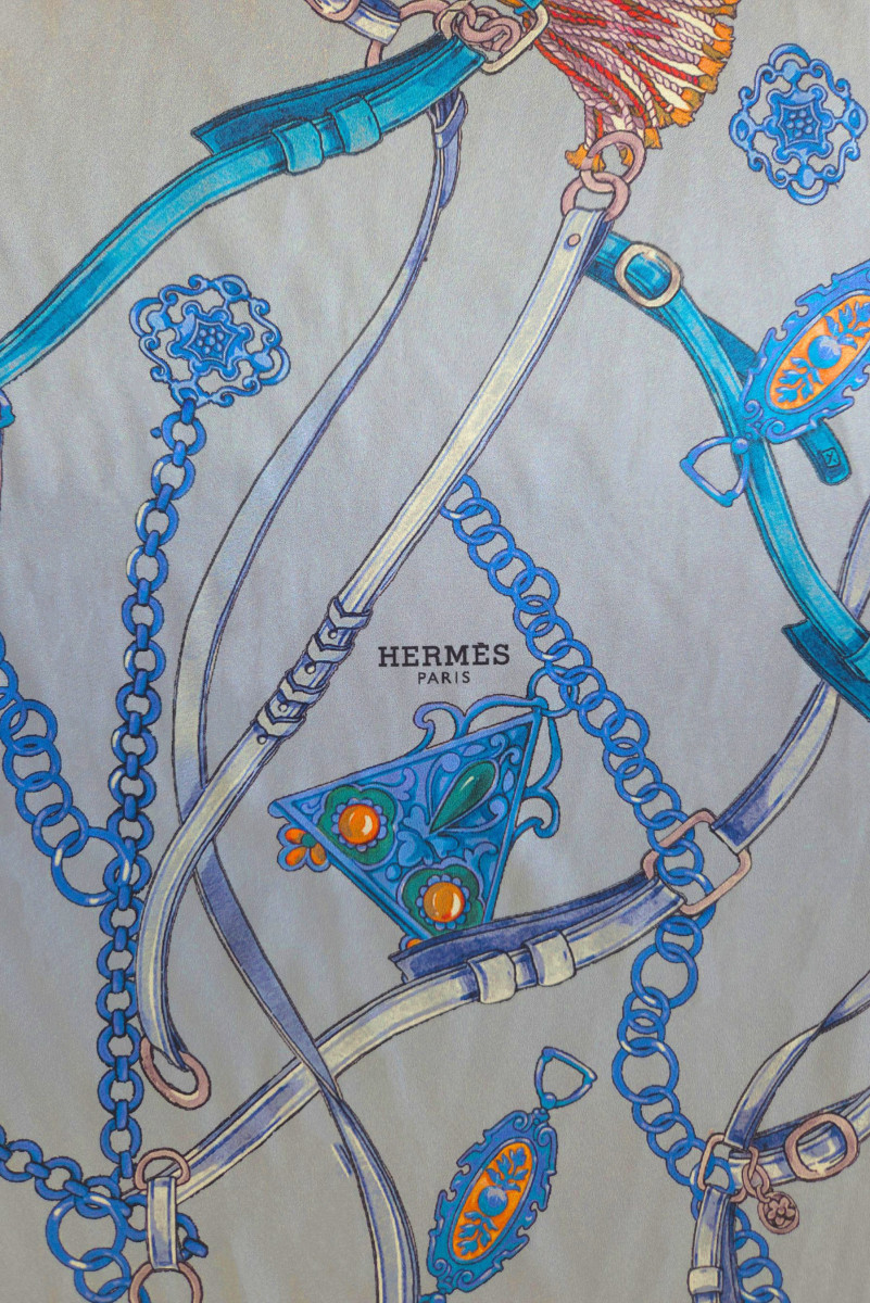 Branded silk satin