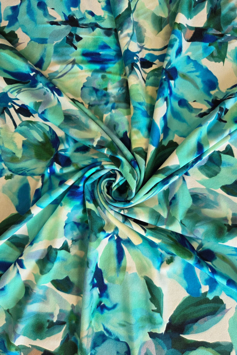 Viskosestrik med blomster