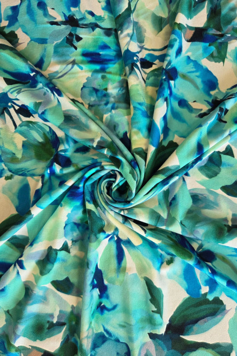 Viscose knit with floral print