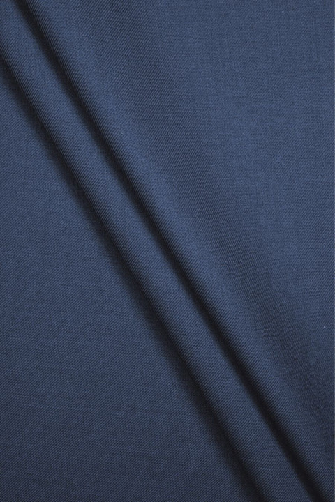Wollkostümstoff Marineblau