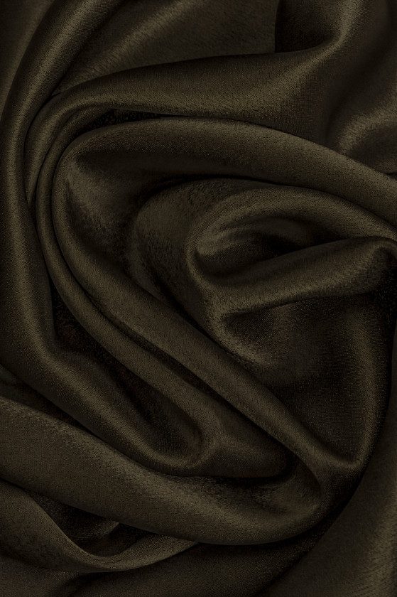 Satin réversible brun olive