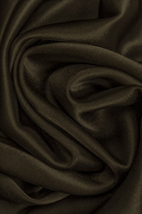 Satin réversible brun olive