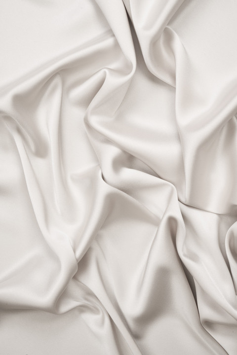 Satin réversible crème